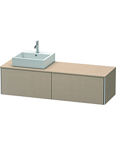 Duravit XSquare Meuble sous lavabo XS4904L7575 160x40x54,8cm, 2 tiroirs, gauche, Leinen