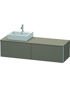 Duravit XSquare Waschtisch-Unterschrank XS4904L9090 160x40x54,8cm, 2 Auszüge, links, Flannel Grey seidenmatt