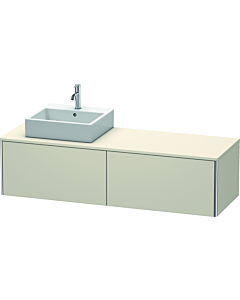 Duravit XSquare Meuble sous lavabo XS4904L9191 160x40x54,8cm, 2 tiroirs, gauche, taupe