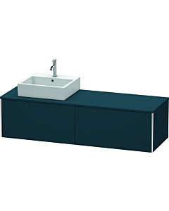 Duravit XSquare Waschtisch-Unterschrank XS4904L9898 160x40x54,8cm, 2 Auszüge, links, Nachtblau seidenmatt
