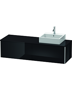 Duravit XSquare Waschtisch-Unterschrank XS4904R4040 160x40x54,8cm, Auszüge, rechts, schwarz hochglanz