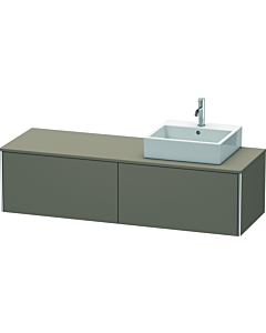 Duravit XSquare XS4904R9090 160x40x54.8cm, coulissant, droite, Flannel Grey seidenmatt