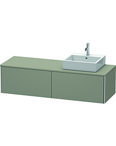 Duravit XSquare Waschtisch-Unterschrank XS4904R9292 160x40x54,8cm, Auszüge, rechts, Steingrau seidenmatt