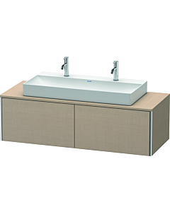 Duravit XSquare Meuble sous lavabo XS4905M7575 140x40x54,8cm, 2 portes coulissantes, Leinen