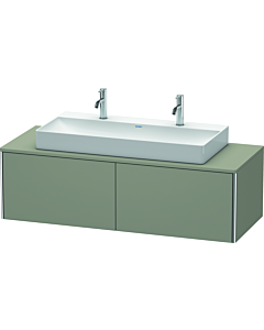 Duravit XSquare Waschtisch-Unterschrank XS4905M9292 140x40x54,8cm, 2 Auszüge, Steingrau seidenmatt