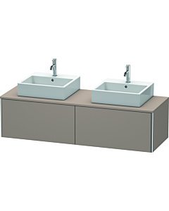 Duravit XSquare Waschtisch-Unterschrank XS4907B4343 160x40x54,8cm, 2 Auszüge, beidseitig, Basalt matt