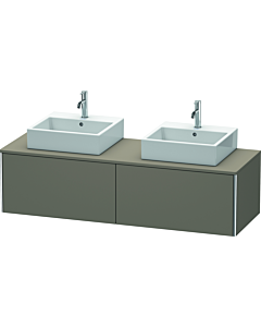 Duravit XSquare Waschtisch-Unterschrank XS4907B9090 160x40x54,8cm, 2 Auszüge, beidseitig, Flannel Grey seidenmatt