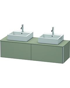 Duravit XSquare Waschtisch-Unterschrank XS4907B9292 160x40x54,8cm, 2 Auszüge, beidseitig, Steingrau seidenmatt
