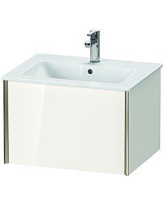 Duravit XViu Waschtisch-Unterschrank XV40250B122 61 x 40 x 48 cm, weiß hochglanz, 1 Auszug, wandhängend, champagner matt