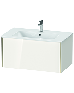 Duravit XViu Waschtisch-Unterschrank XV40260B122 81 x 40 x 48 cm, weiß hochglanz, 1 Auszug, wandhängend, champagner matt