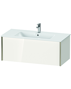 Duravit XViu Waschtisch-Unterschrank XV40270B122 101 x 40 x 48 cm, weiß hochglanz, 1 Auszug, wandhängend, champagner matt