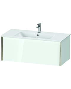 Duravit XViu Waschtisch-Unterschrank XV40270B185 101 x 40 x 48 cm, weiß hochglanz, 1 Auszug, wandhängend, champagner matt