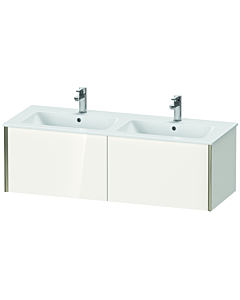 Duravit XViu vanity unit XV40290B122 128x48x40cm, 2 pull-outs, wall-hung, champagne matt, white high gloss