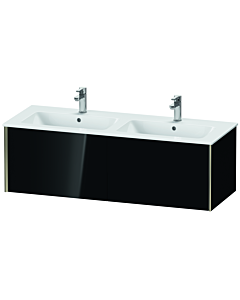 Duravit XViu Waschtisch-Unterschrank XV40290B140 128x48x40cm, 2 Auszüge, wandhängend, champagner matt, schwarz hochglanz