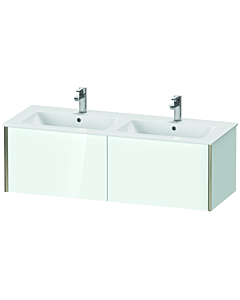 Duravit Meuble sous-vasque XViu XV40290B185 128x48x40cm, 2 coulissants, suspendu, champagne mat, blanc brillant