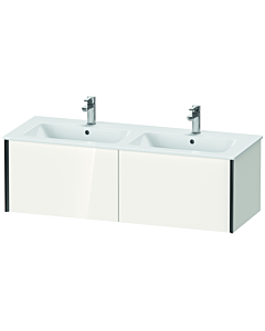 Duravit XViu vanity unit XV40290B222 128x48x40cm, 2 pull-outs, wall-hung, black matt, white high gloss