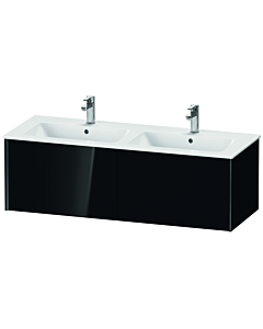 Duravit XViu Waschtisch-Unterschrank XV40290B240 128x48x40cm, 2 Auszüge, wandhängend, schwarz matt, schwarz hochglanz