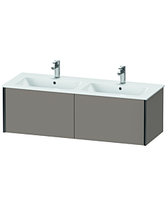 Duravit XViu Waschtisch-Unterschrank XV40290B243 128x48x40cm, 2 Auszüge, wandhängend, schwarz matt, basalt matt