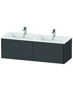 Duravit XViu vanity unit XV40290B249 128x48x40cm, 2 pull-outs, wall-hung, black matt, graphite matt