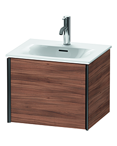 Duravit XViu Waschtisch-Unterschrank XV40310B279 51x42x39,7cm, 1 Auszug, schwarz matt, nussbaum natur