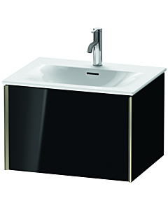 Duravit XViu vanity unit XV40320B140 61 x 39.7 x 48 cm, black high gloss, 2000 pull-out, matt champagne