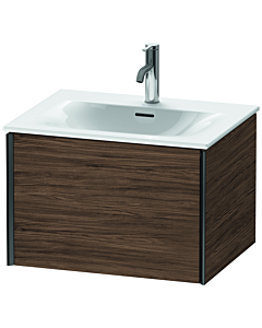 Duravit XViu Waschtisch-Unterschrank XV40320B221 61 x 39,7 x 48 cm, nussbaum dunkel, 1 Auszug, schwarz matt