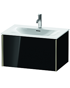 Duravit XViu Waschtisch-Unterschrank XV40330B140 71 x 39,7 x 48 cm, schwarz hochglanz, 1 Auszug, champagner matt