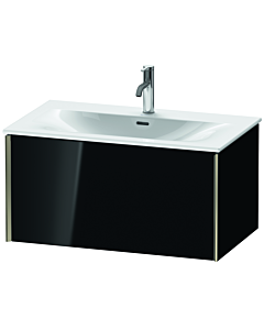 Duravit XViu Waschtisch-Unterschrank XV40340B140 81 x 39,7 x 48 cm, schwarz hochglanz, 1 Auszug, champagner matt