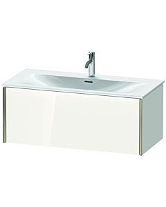 Duravit XViu Waschtisch-Unterschrank XV40350B122 101 x 39,7 x 48 cm, weiß hochglanz, 1 Auszug, champagner matt