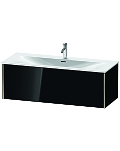 Duravit XViu Waschtisch-Unterschrank XV40360B140 121 x 39,7 x 48 cm, schwarz hochglanz, 1 Auszug, champagner matt