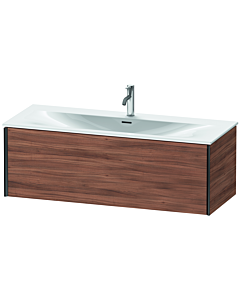 Duravit XViu Waschtisch-Unterschrank XV40360B279 121 x 39,7 x 48 cm, nussbaum natur, 1 Auszug, schwarz matt