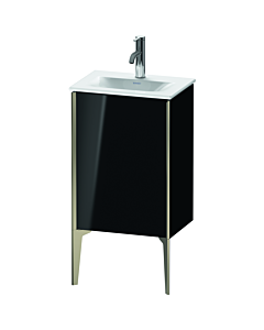Duravit XViu Waschtisch-Unterschrank XV4068LB140 43x31x59,1cm, 1 Tür, champagner matt, links, schwarz hochglanz