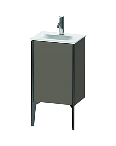 Duravit XViu Waschtisch-Unterschrank XV4068LB290 43x31x59,1cm, 1 Tür, schwarz matt, Tür links, flannel grey seidenmatt