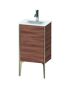Duravit XViu Waschtisch-Unterschrank XV4068RB179 43x31x59,1cm, 1 Tür, champagner matt, rechts, nussbaum natur