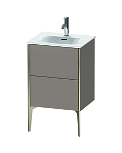 Duravit Meuble sous-vasque XViu XV40690B143 51x42x59,1cm, 2 coulissants, champagne mat, basalte mat