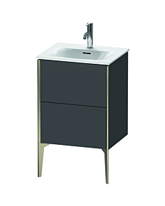 Duravit XViu Waschtisch-Unterschrank XV40690B149 51x42x59,1cm, 2 Auszüge, champagner matt, graphit matt