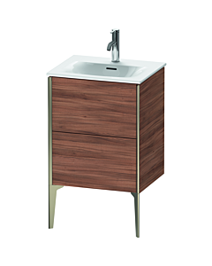 Duravit XViu vanity unit XV40690B179 51x42x59.1cm, 2 pull-outs, matt champagne, natural walnut