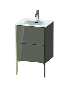 Duravit XViu vanity unit XV40690B189 51x42x59.1cm, 2 pull-outs, matt champagne, flannel gray high gloss