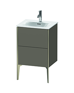Duravit XViu Waschtisch-Unterschrank XV40690B190 51x42x59,1cm, 2 Auszüge, champagner matt, flannel grey seidenmatt