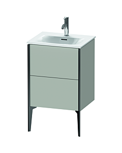 Duravit XViu vanity unit XV40690B207 51x42x59.1cm, 2 pull-outs, matt black, matt concrete gray
