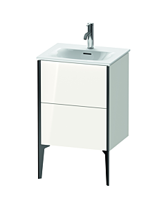 Duravit Meuble sous-vasque XViu XV40690B222 51x42x59,1cm, 2 tiroirs, noir mat, blanc brillant