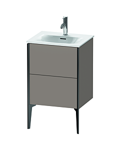 Duravit Meuble sous-vasque XViu XV40690B243 51x42x59,1cm, 2 coulissants, noir mat, basalte mat