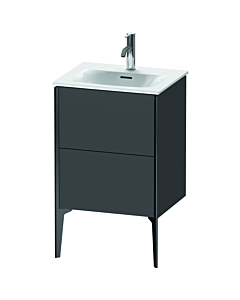 Duravit Meuble sous-vasque XViu XV40690B249 51x42x59,1cm, 2 coulissants, noir mat, graphite mat