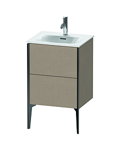 Duravit Meuble sous-vasque XViu XV40690B275 51x42x59,1cm, 2 coulissants, noir mat, lin