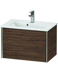 Duravit XViu Waschtisch-Unterschrank XV40780B121 61 x 40 x 39 cm, nussbaum dunkel, 1 Auszug, wandhängend, champagner matt