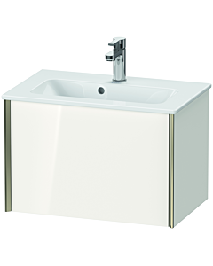 Duravit XViu Waschtisch-Unterschrank XV40780B122 61 x 40 x 39 cm, weiß hochglanz, 1 Auszug, wandhängend, champagner matt