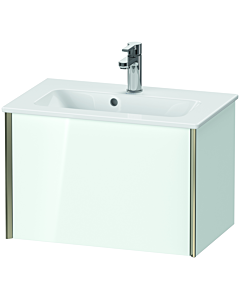 Duravit XViu Waschtisch-Unterschrank XV40780B185 61 x 40 x 39 cm, weiß hochglanz, 1 Auszug, wandhängend, champagner matt