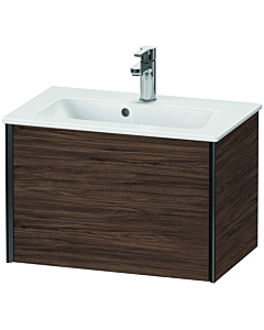 Duravit XViu Compact Waschtisch-Unterschrank XV40780B221 61 x 39 x 40 cm, nussbaum dunkel, 1 Auszug, wandhängend, schwarz matt
