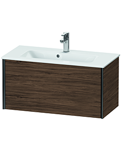 Duravit XViu Compact Waschtisch-Unterschrank XV40790B221 81 x 39 x 40 cm, nussbaum dunkel, 1 Auszug, wandhängend, schwarz matt
