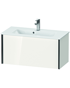 Duravit XViu Waschtisch-Unterschrank XV40790B222 81 x 40 x 39 cm, weiß hochglanz, 1 Auszug, wandhängend, schwarz matt